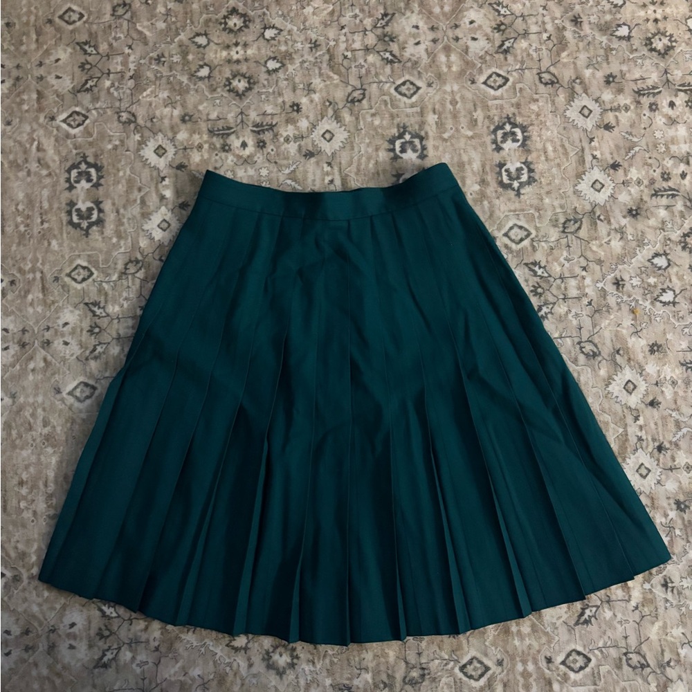 🌻Vintage Teal Pleated Talbots Wool Skirt